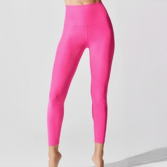 Beyond Yoga Pants - Beyond Yoga Spacedye Caught In The Midi High Waisted Legging Pink Glow L